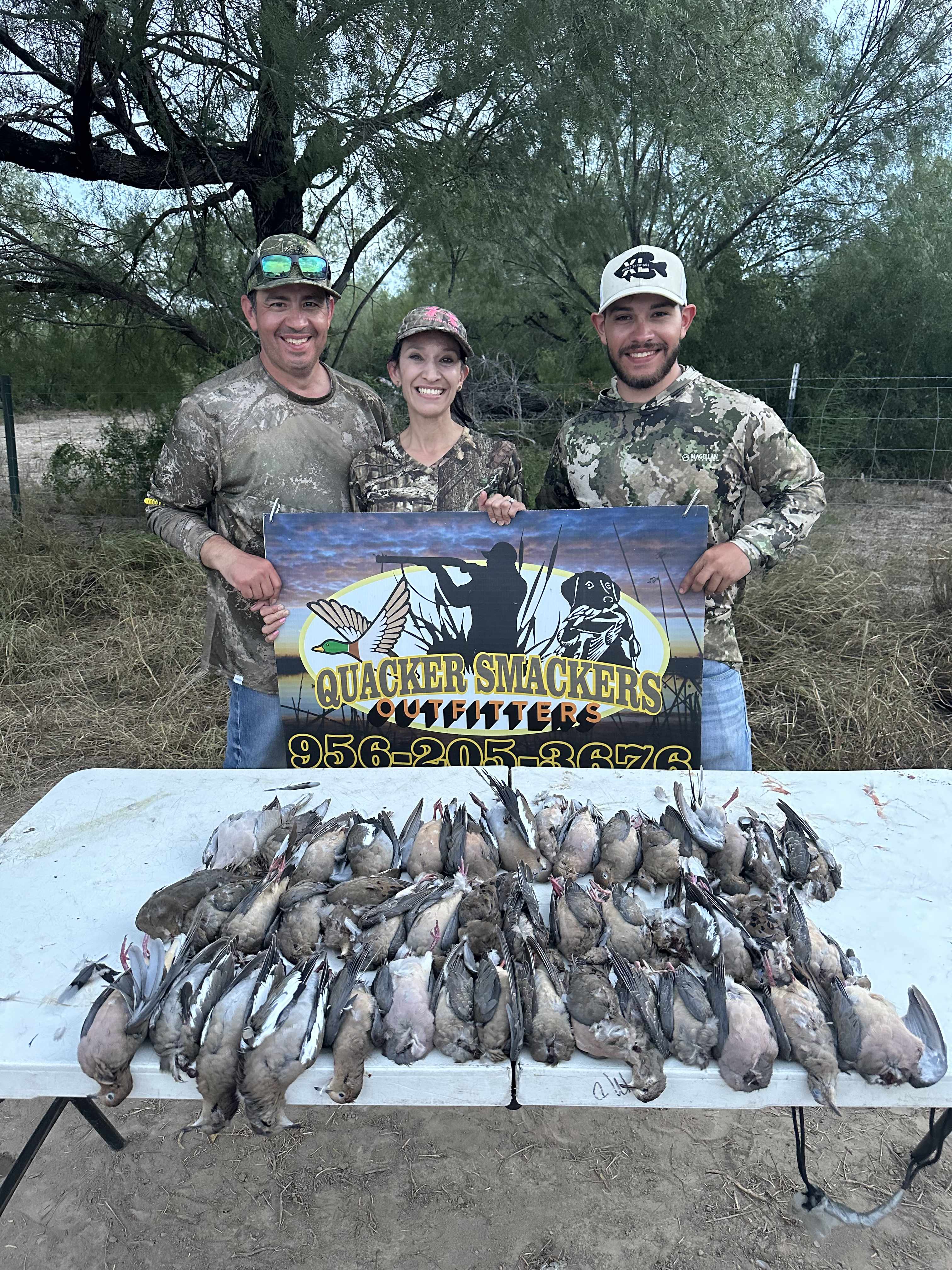 South Texas dove hunt limit on the tailgate table
