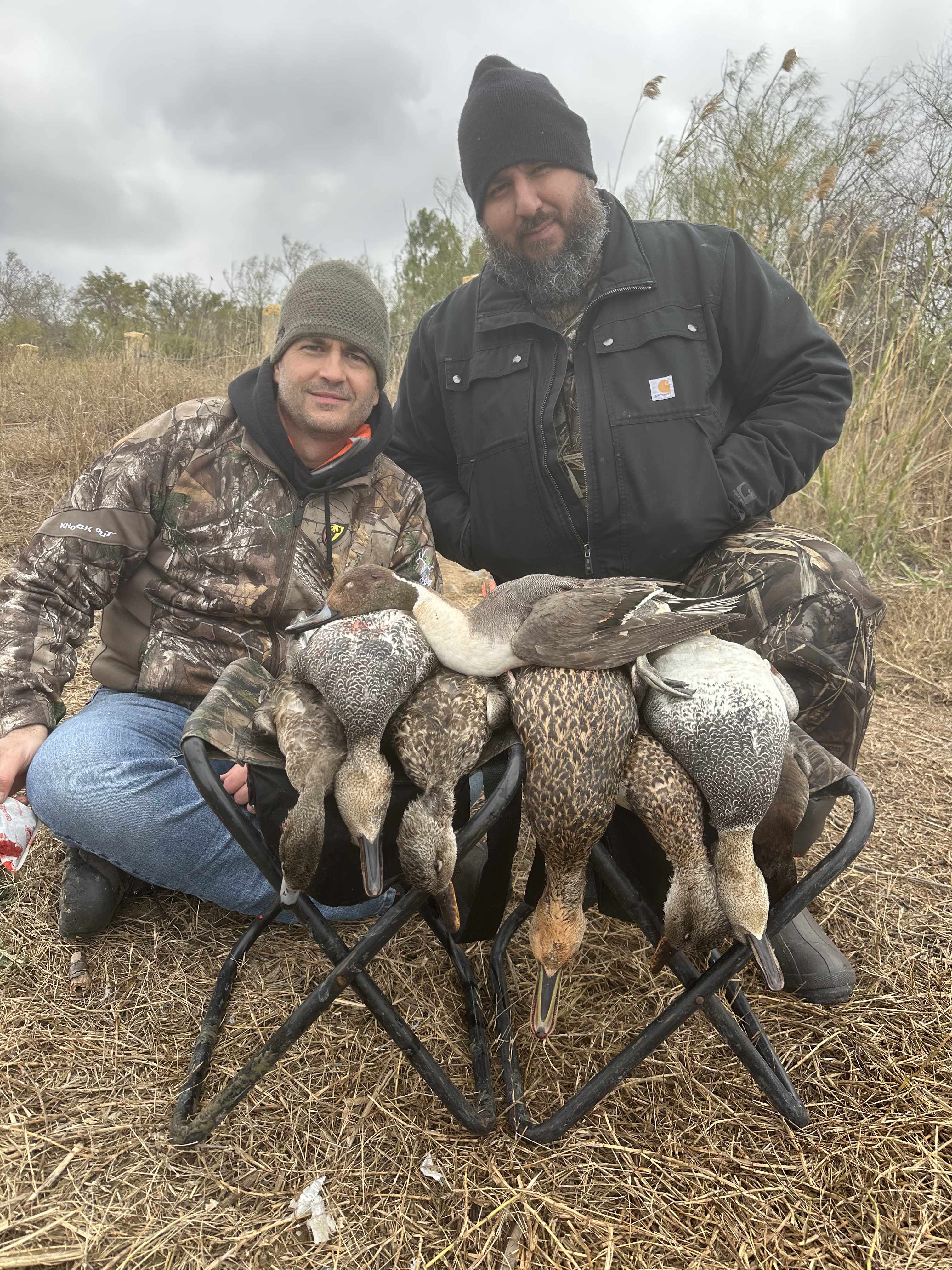 Two hunters with South Texas ducks